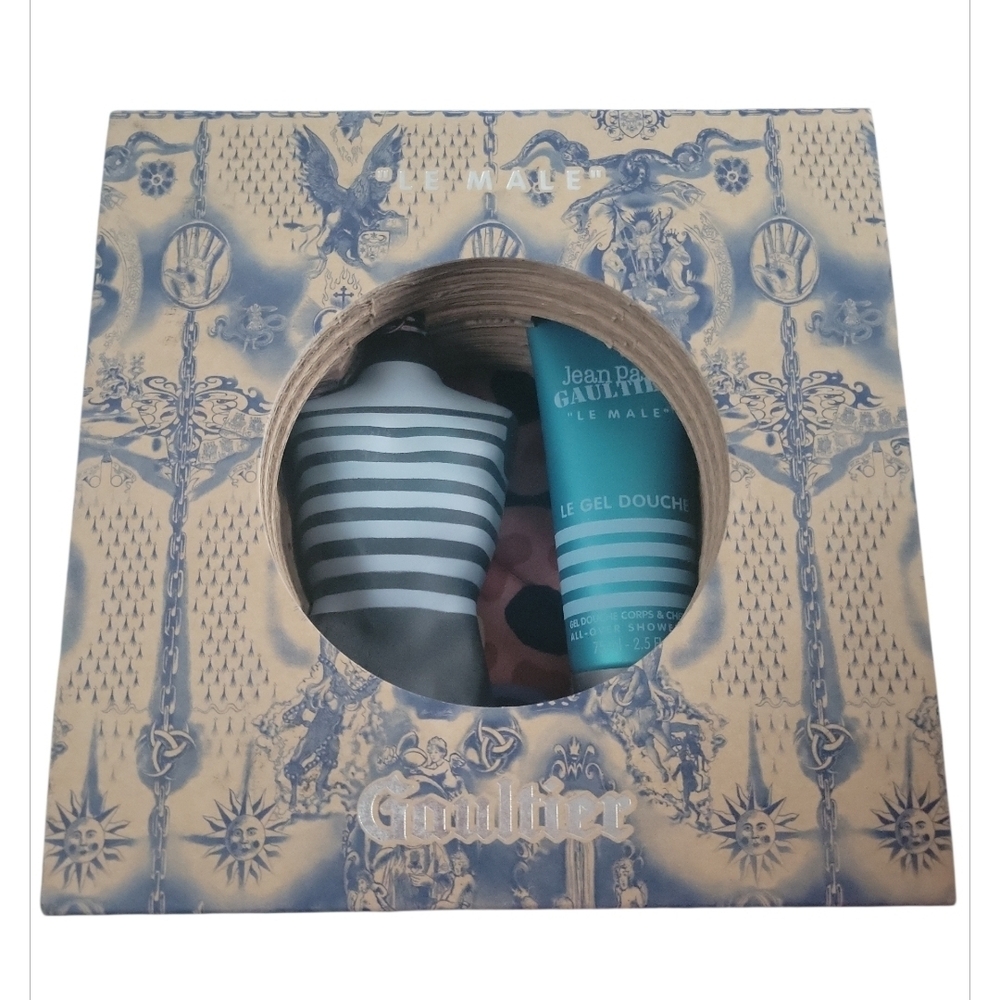 Jean Paul Gaultier Le Male Set with Blue and Gray Tones